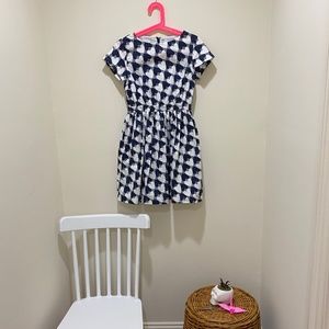 Crewcuts, navy blue and white heart dress, size 12